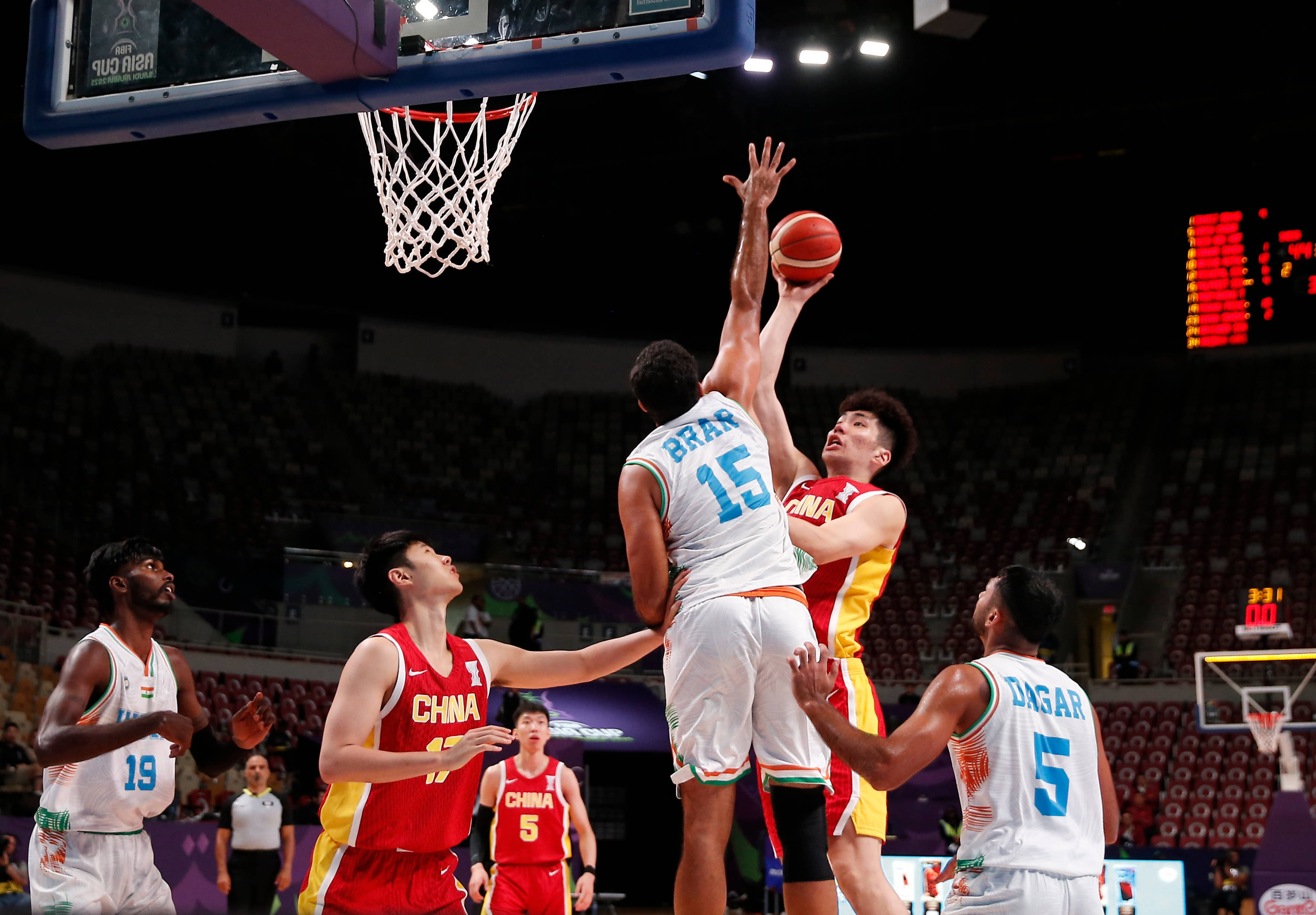 （体育）篮球——国际篮联亚洲杯：中国队胜印度队