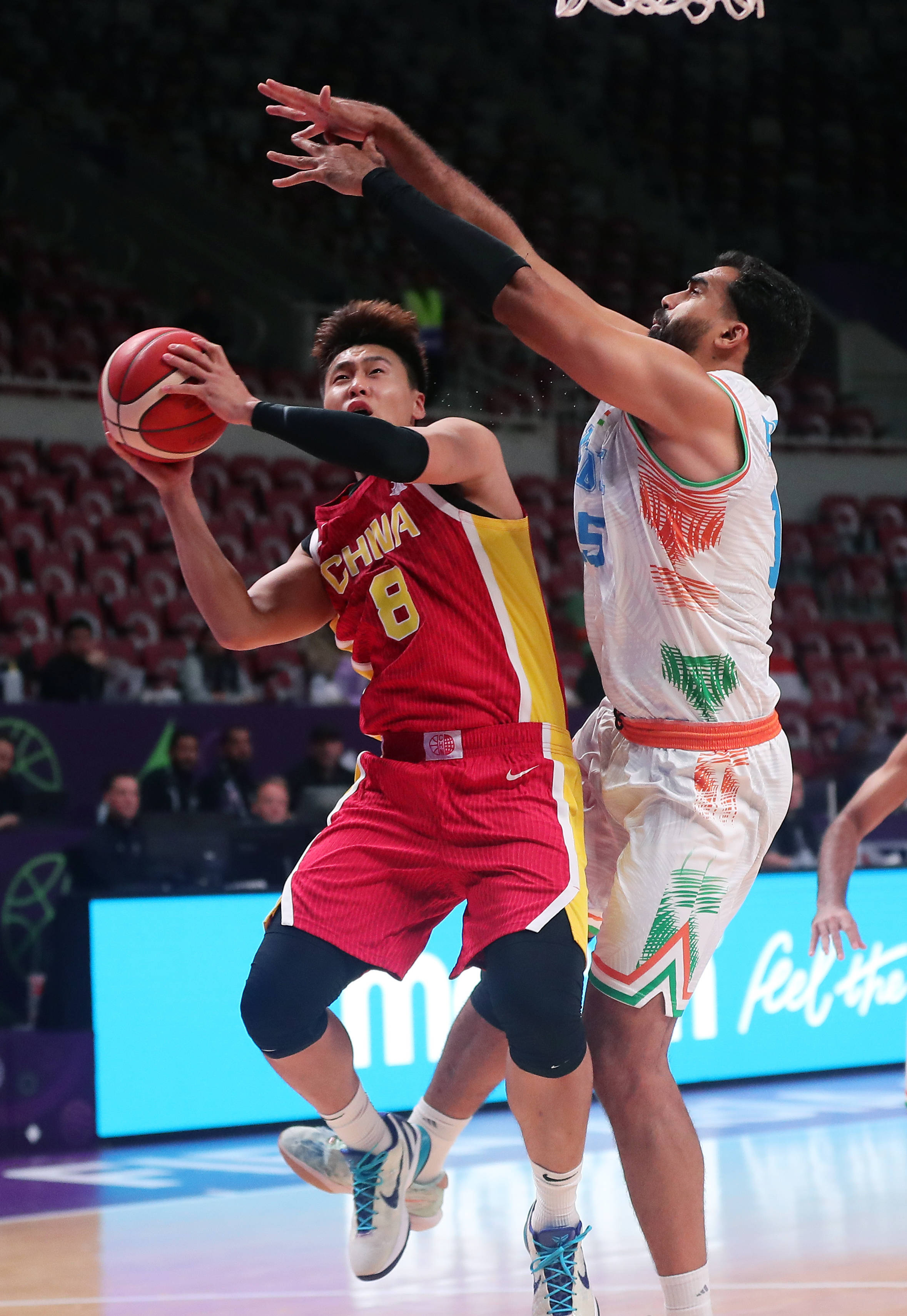 (体育)篮球——国际篮联亚洲杯:中国队对阵印度队