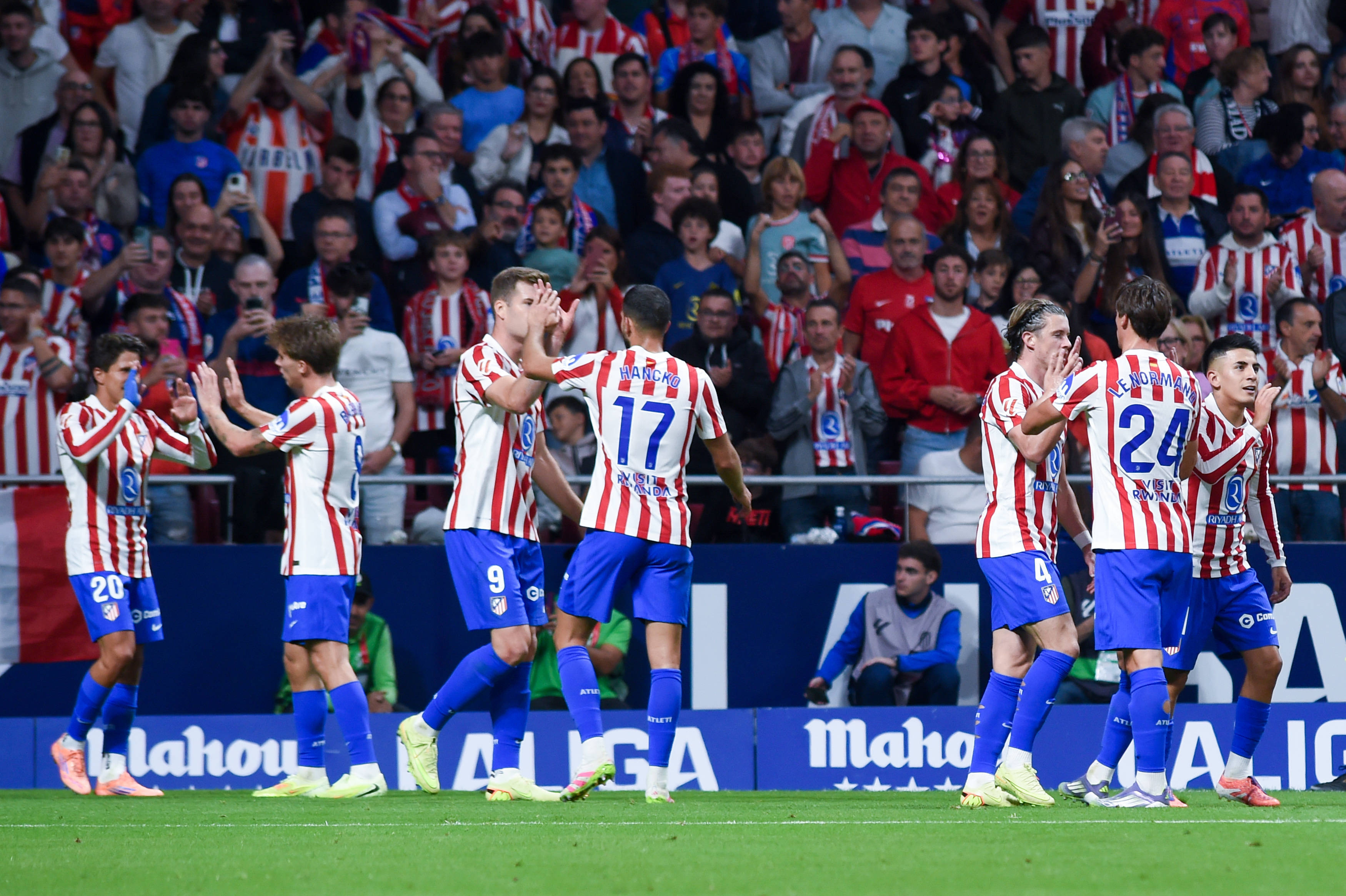 (体育)足球——西甲:马德里竞技胜奥萨苏纳