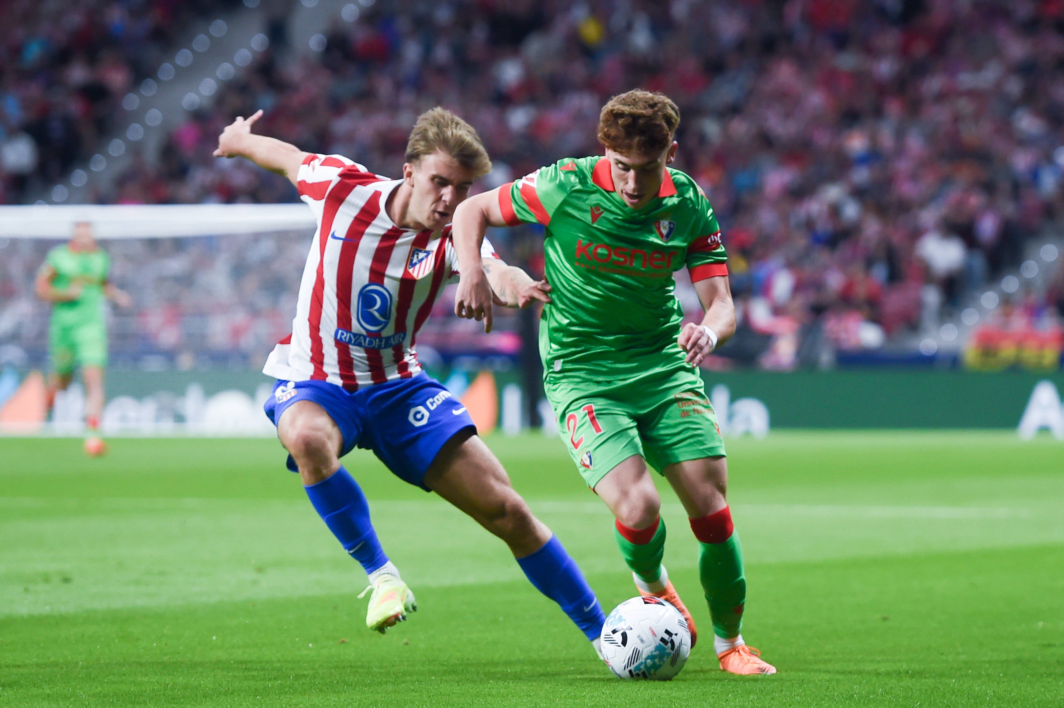 (体育)足球——西甲:马德里竞技胜奥萨苏纳